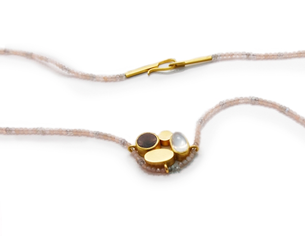 14. Collier / Juicy rose / Turmalin / Mondstein