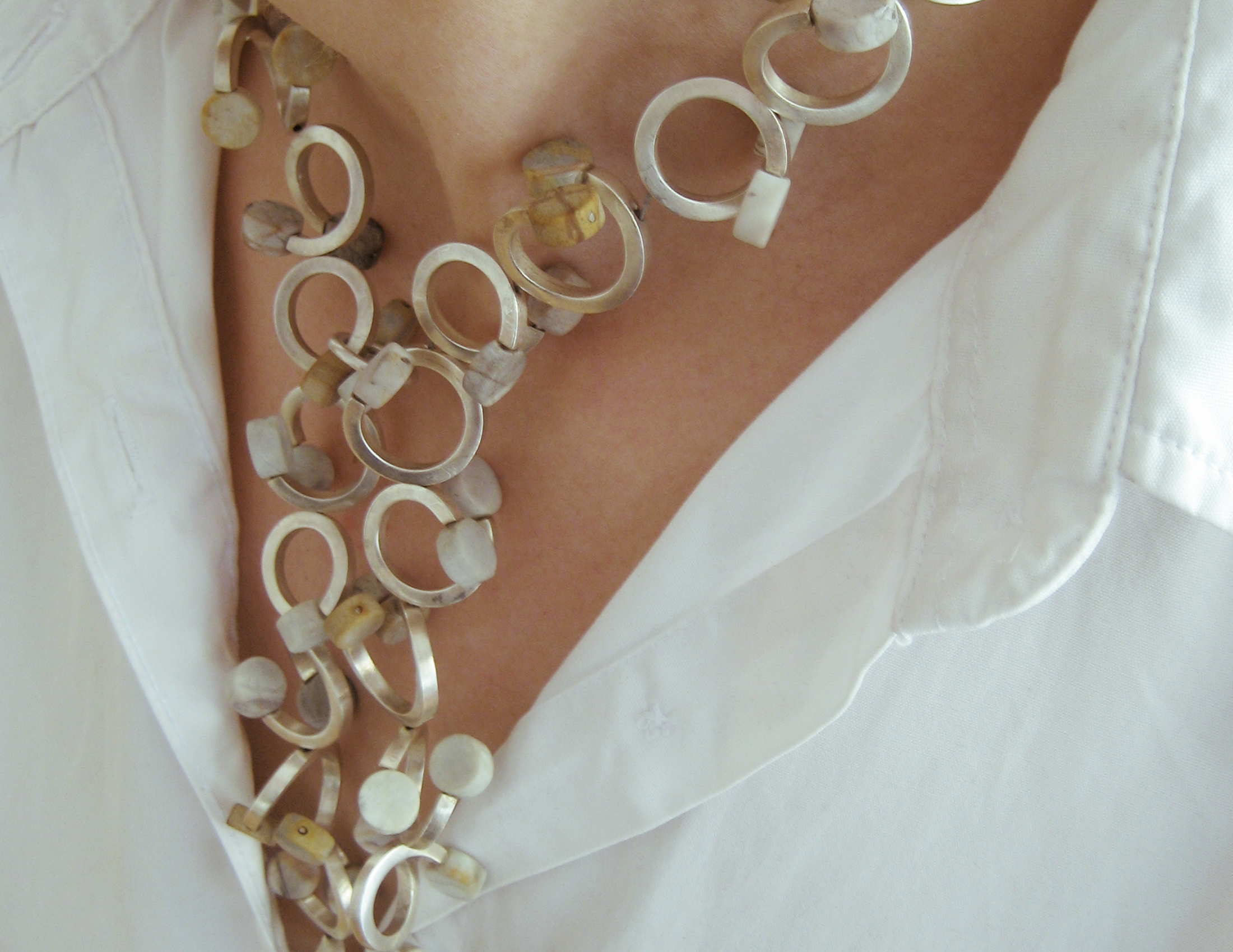 Collier Curls / Siber / Jaspis